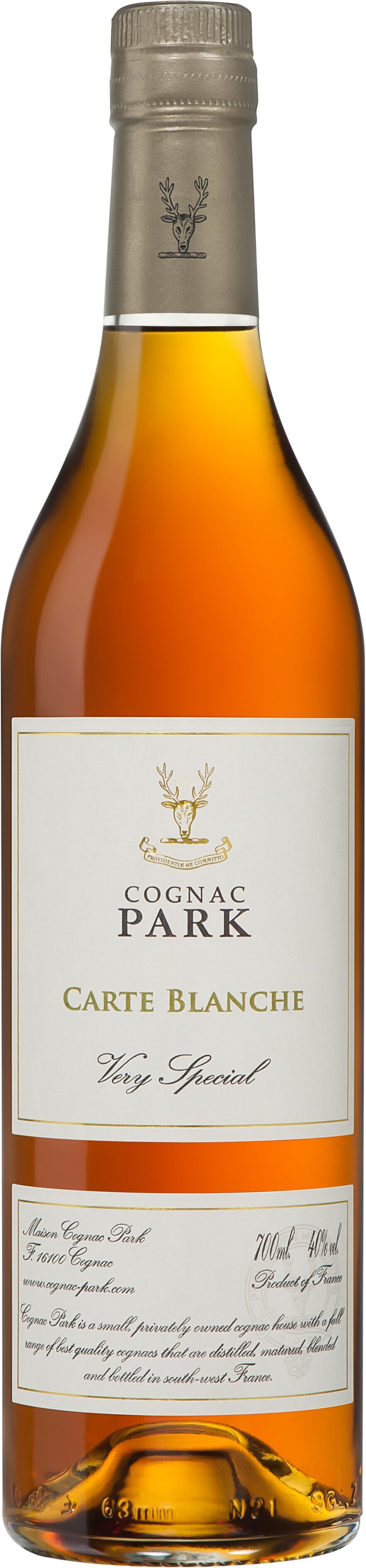 Cognac Park Carte Blanche VS 40% ABV 700mL