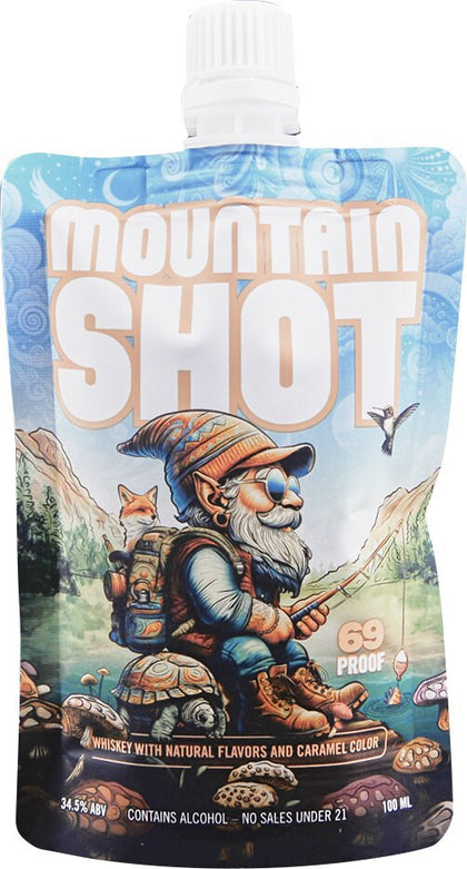 Mountain Shot Breckenridge Whiskey Flavored with Mint, Mushroom & Chocolate 69 PROOF 100mL
