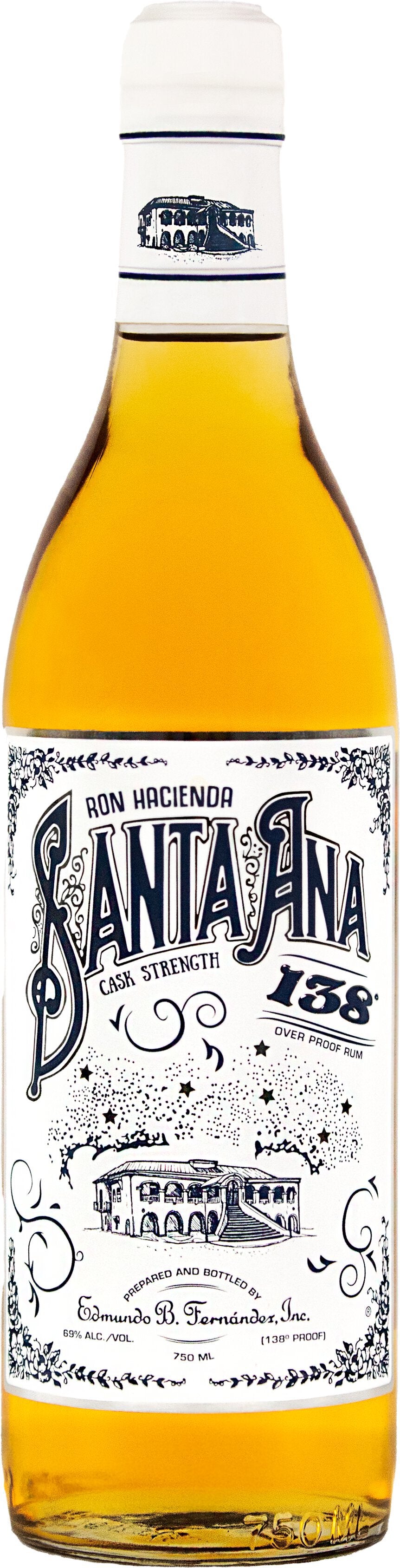 Ron del Barrilito Ron Hacienda Santa Ana Cask Strength Rum 138 PROOF 750mL