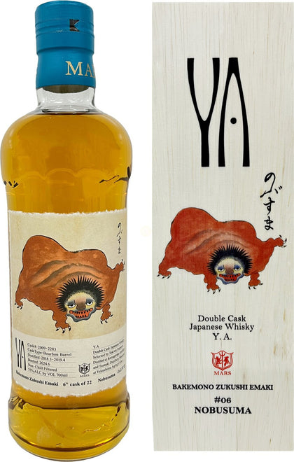 Mars Y. A. Double Cask Japanese Whisky Bakemono Zukushi Emaki #6 Nobusuma Casks # 2009 / 2283 Tsunuki & Komagatake 55% ABV 700mL
