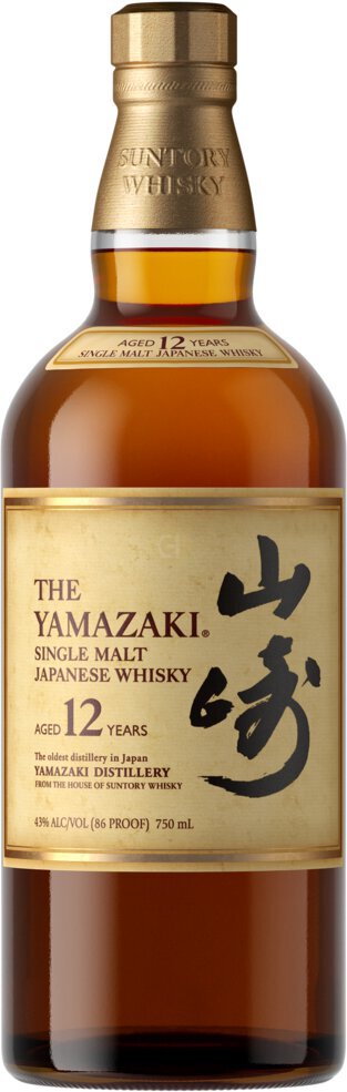 The Yamazaki 12 Year Old Single Malt Japanese Whisky 43% ABV 750ML