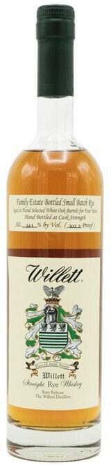 Willett Distillery 4 Year Old Straight Kentucky Rye Whiskey 750mL