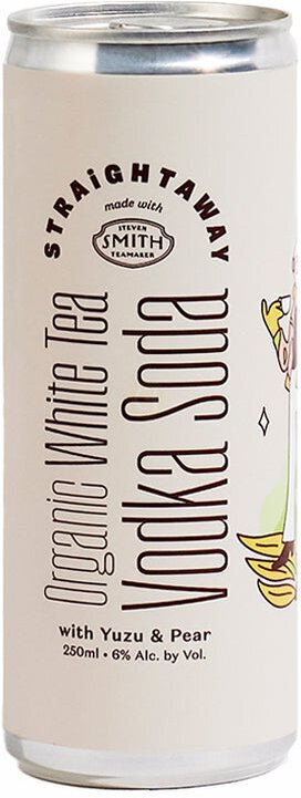 Straightaway Cocktails Organic White Tea Vodka Soda with Yuzu & Pear 6% ABV 250mL CAN