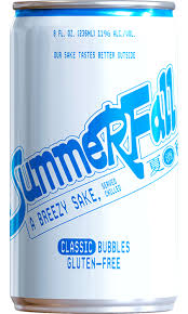 Summerfall Sake Yuzu Bubbles Carbonated Sake 236mL