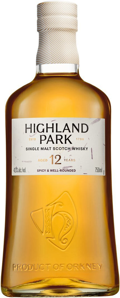 Highland Park 12 Year Old Single Malt Whisky 43% ABV 750mL