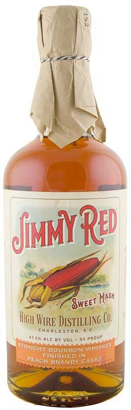 High Wire Distilling Co. Jimmy Red Bourbon Whiskey Finished in Peach Brandy Casks 45% ABV 750mL