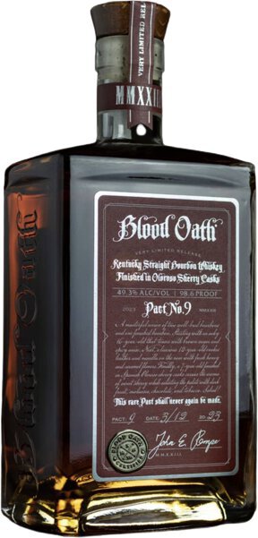 Blood Oath Pact No. 9 Kentucky Straight Bourbon Whiskey 49.3% ABV 750mL