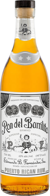 Ron del Barrilito 2 Star Puerto Rican Rum 43% ABV 750mL