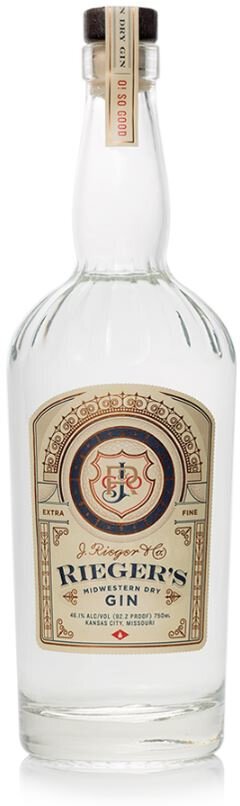 RIEGERS MIDWESTERN DRY GIN 92.2P NV  - 750ML - NV
