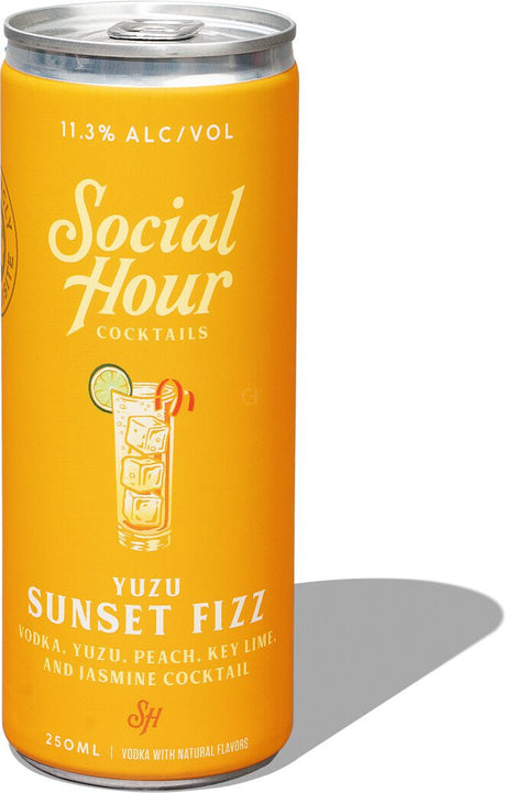 Social Hour Cocktails Yuzu Sunset Fizz 11.5% ABV 250mL CAN