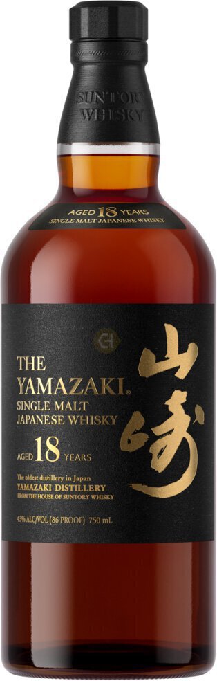 The Yamazaki 18 Year Old Single Malt Japanese Whisky 43% ABV 750ML