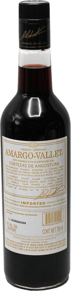AMARGO ANGOSTURA VALLET 6 CS 90 PF - 750ML - NV