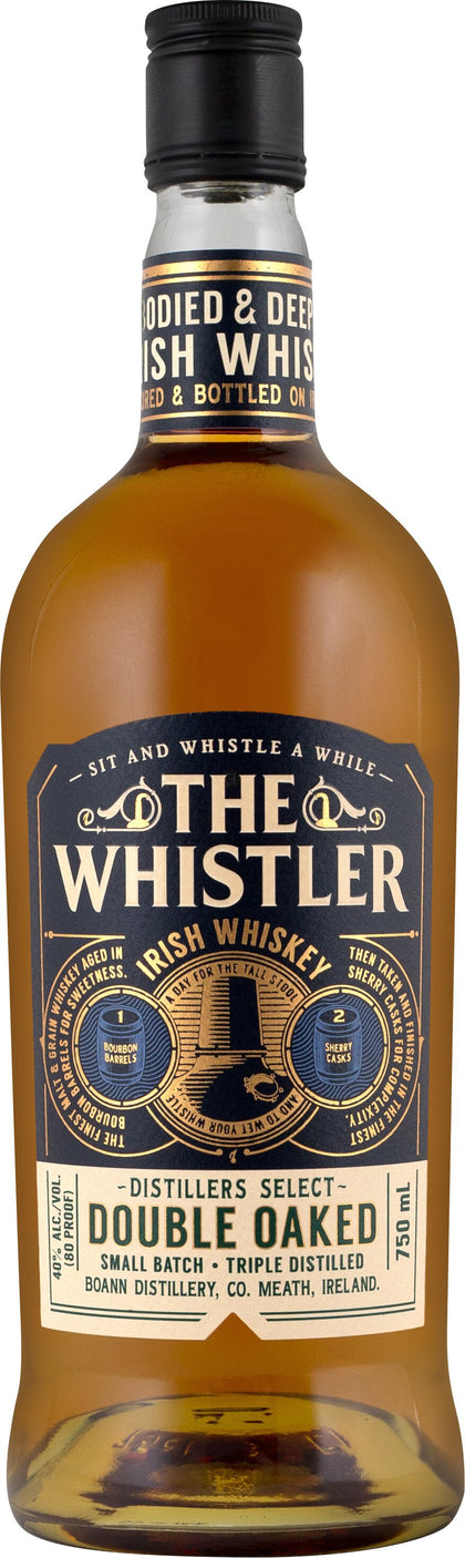 The Whistler Double Oaked Irish Whiskey 40% ABV 750mL