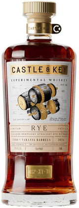 Castle & Key 'Experimental Whiskey' Vino de Naranja Barrel Finished Kentucky Straight Rye Whiskey 57.9% ABV 750mL