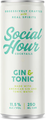 Social Hour Cocktails Navy Strength Gin & Tonic11.5% ABV 250mL CAN