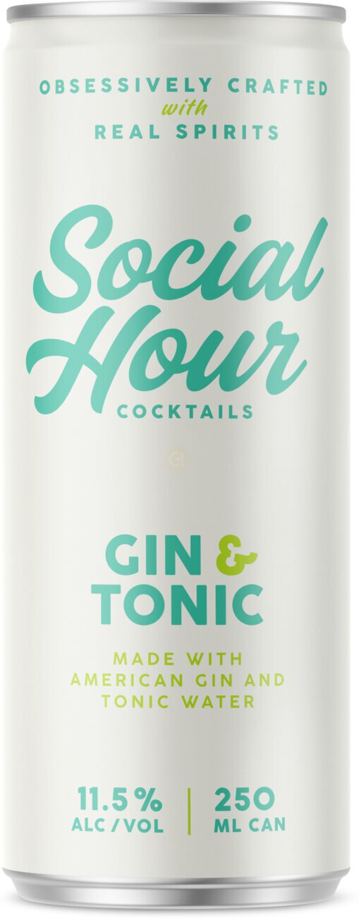 Social Hour Cocktails Navy Strength Gin & Tonic11.5% ABV 250mL CAN