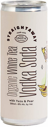 Straightaway Cocktails Organic White Tea Vodka Soda with Yuzu & Pear 6% ABV 250mL CAN